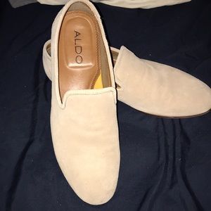 Suede smoking slippers beige cream loafers